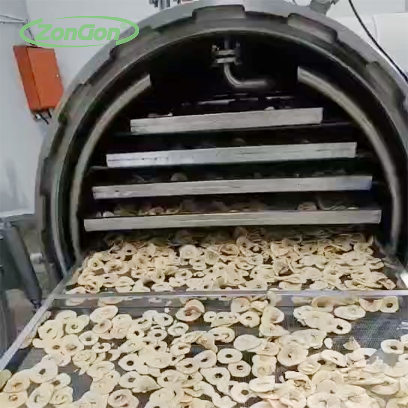 攻克蘋果脆片回潮難題！壓差膨化設備智能控濕技術延長貨架期200%